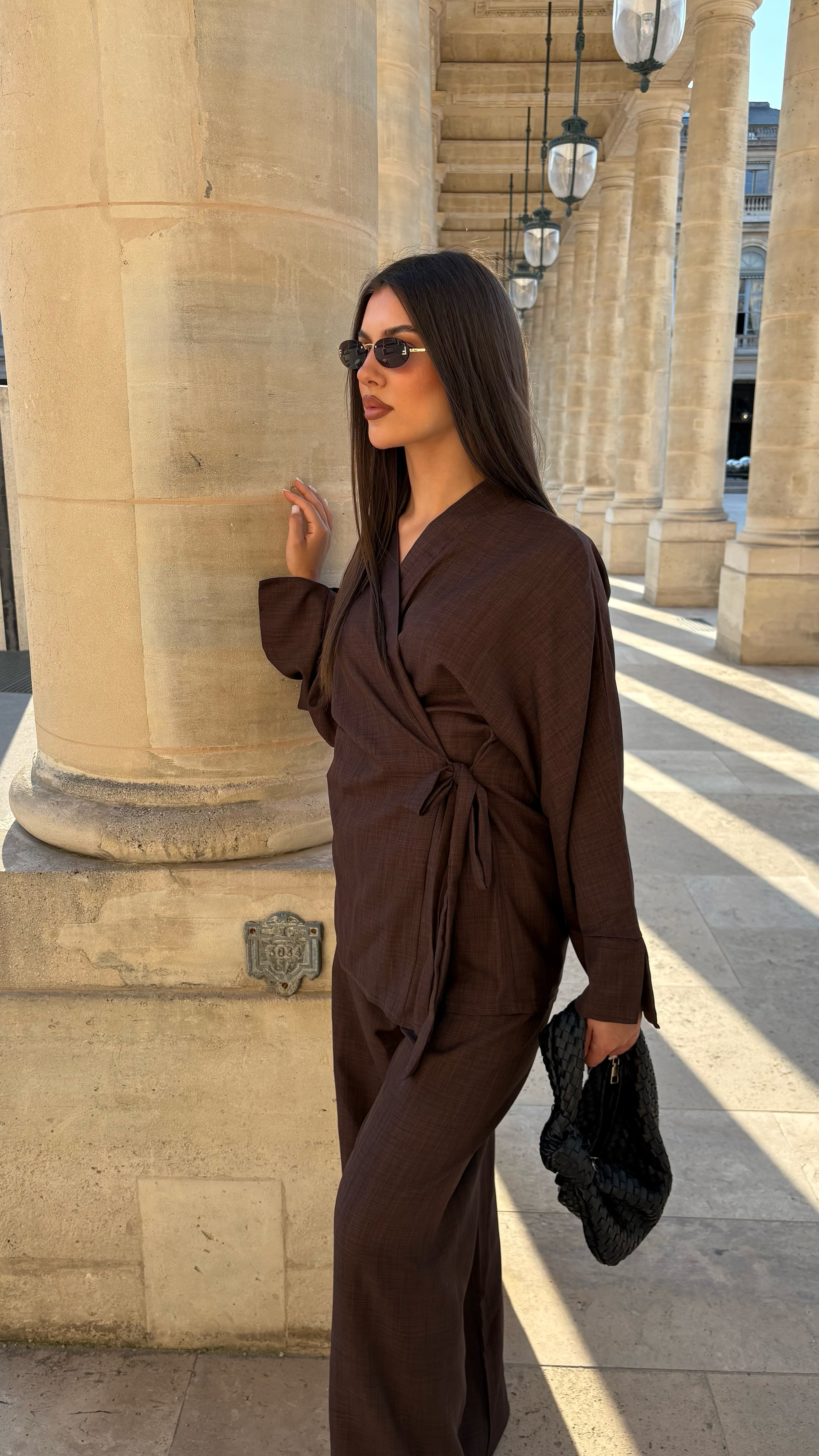 Ensemble Kimono Marron